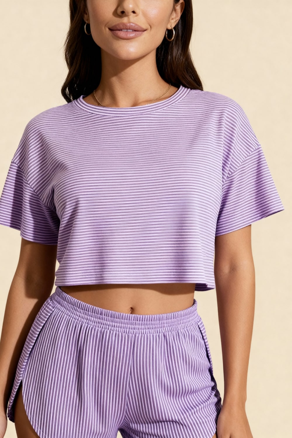 Ensemble short à fentes et crop top Carmen